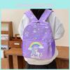Adorable Nylon Unicorn Print Kids Backpack For School With Cute Cartoon Design In Pink And Blue