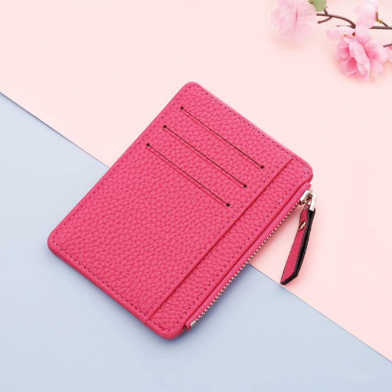 Small Fashion Credit ID Card Holder Slim Leather Wallet With Coin Pocket Man Money Bag Case For Men Mini Women Business Purse