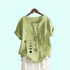 Ladies Plus Size Pullover Loose Shirt Women Casual Round Neck Print Blouses Summer Fashion Short Sleeve T-shirt