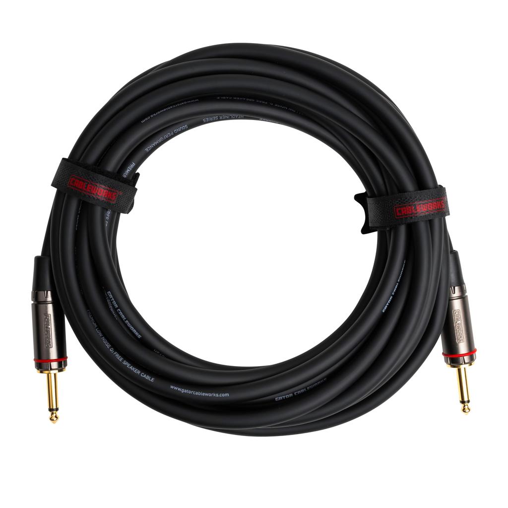 Cableworks by Gator Cases Cableworks Speaker Cable Headliner Series (10ft TS-Phone/TS-Phone) GCWH-SPK-10 []