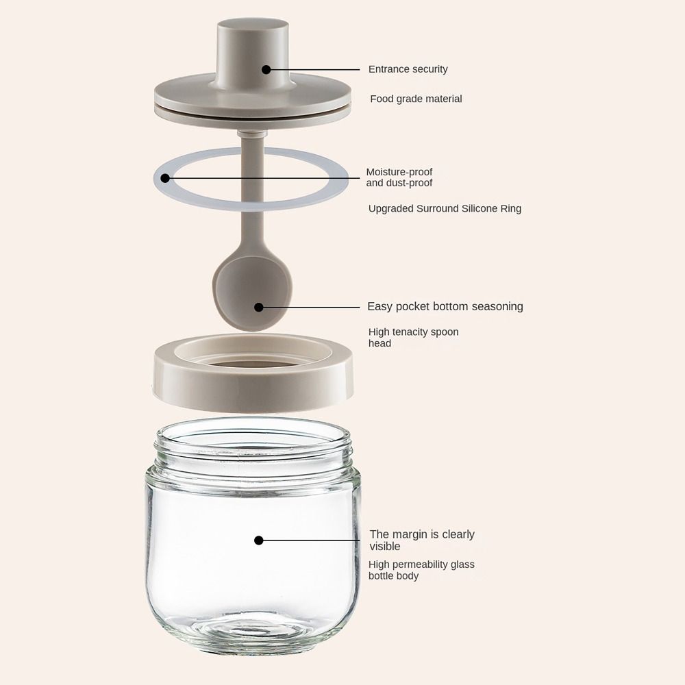Moisture-proof Seasoning Container Dustproof Oil Dispenser Condiment Refillable Seasoning Spice Jar Oil Pot Sugar Bottle