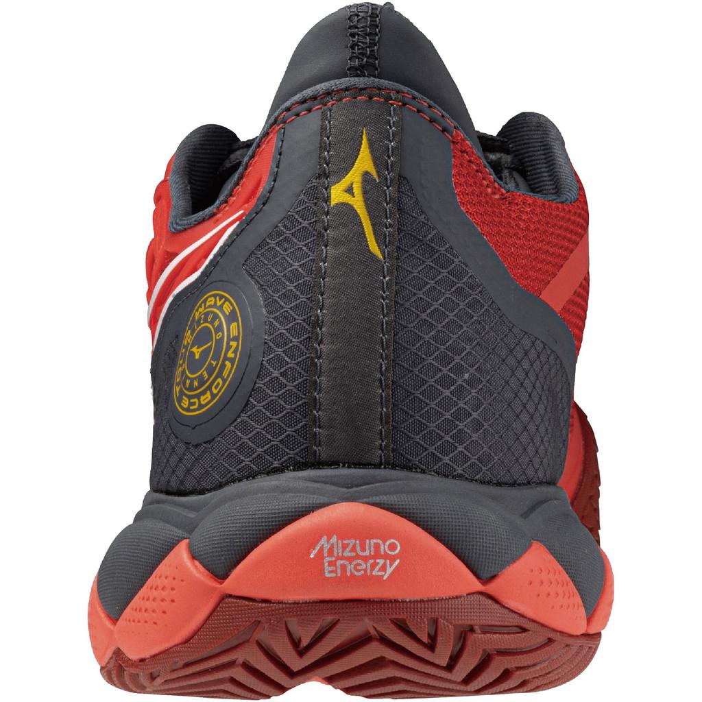 Теннисные кроссовки Wave Enforce TOUR AC для всех типов кортов, клубные мероприятия, легкие, для игры на корте, софт-теннис, хард-теннис, красно-бело-темно-серые, см, 2E [Mizuno] 24.5