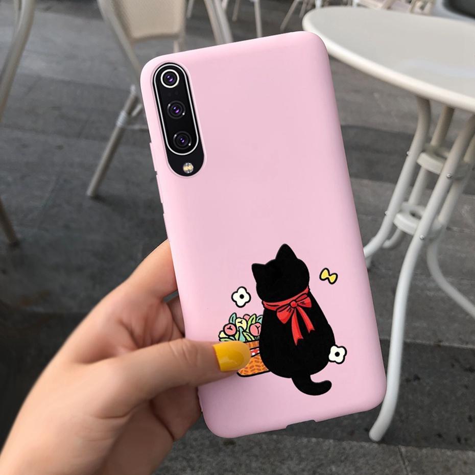 Phone Case For Xiaomi Mi 9 Lite Case Cute Silicone Back Cover For Xiaomi Mi 9 SE Mi9 9SE Mi9lite Phone Shell Soft TPU Bumper