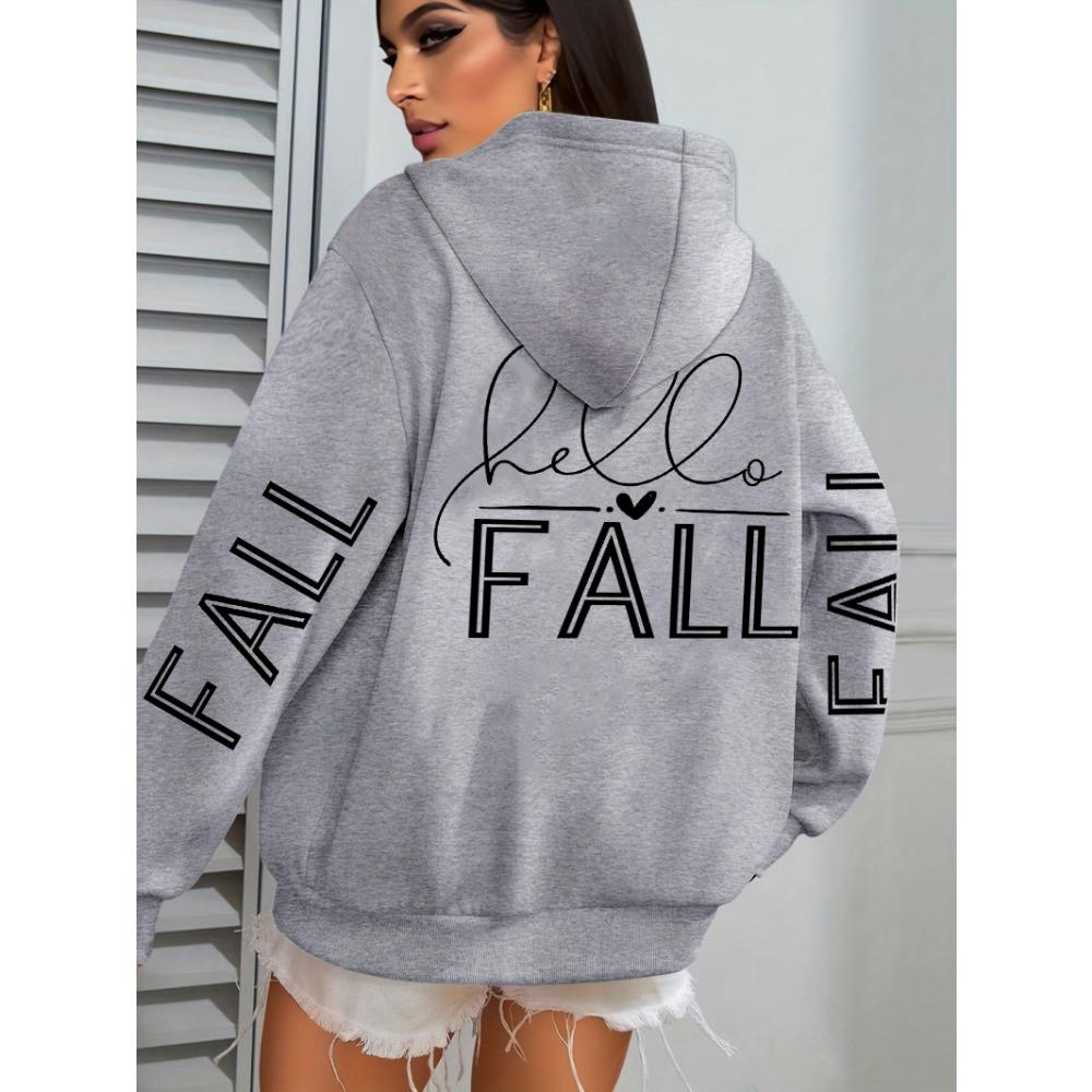Осенняя любовь арт-дизайн надпись напечатанная женская толстовка хип-хоп одежда осенняя свободная универсальная женская уличная одежда