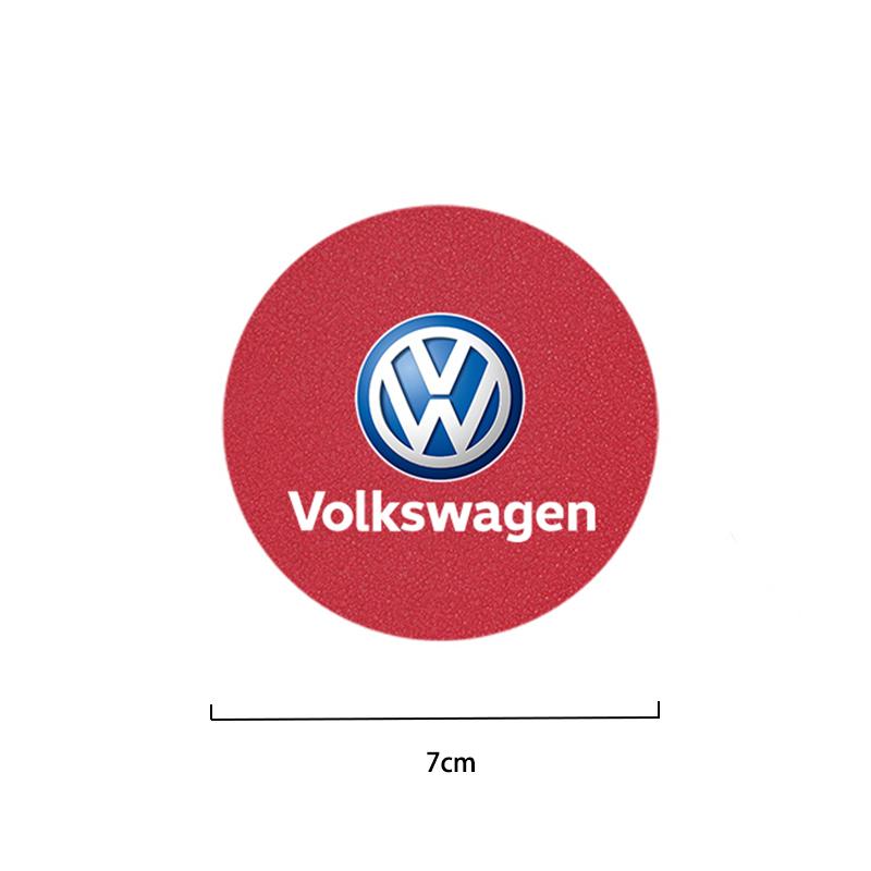 2026 Hot 2Pcs Car Coaster Water Cup Mat Non-Slip Pad For Volkswagen VW Golf Amarok Beetle GTI Magotan T-ROC T-Cross Polo Atlas ID3 Tiguan