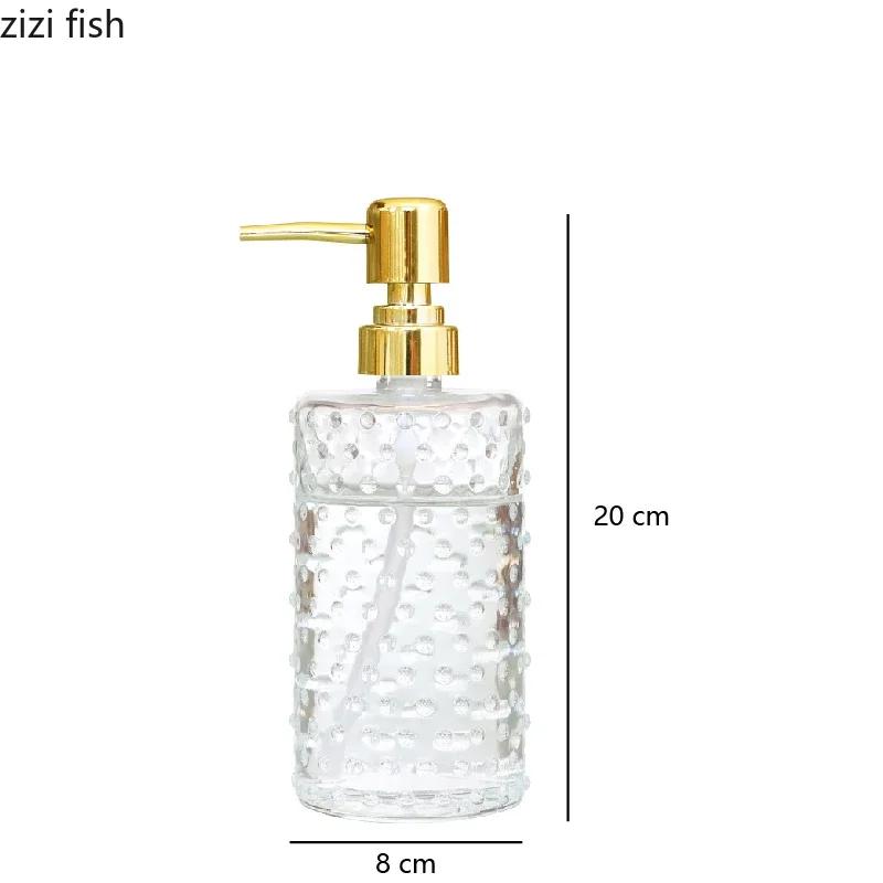 Стеклянная бутылочка для лосьона-антисептика для рук Металлическая керамическая подставка Коричневый Желтый Нажимной тип Бутылочка для шампуня Диспенсер для мыла в ванной Комнатная декорация