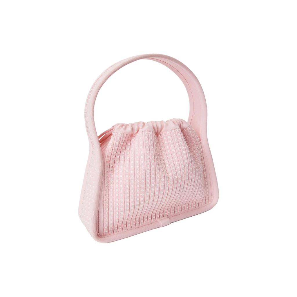 Alexander Wang Ryan Logo Print Polyester Handbag Small Size Women's Ballet Pink