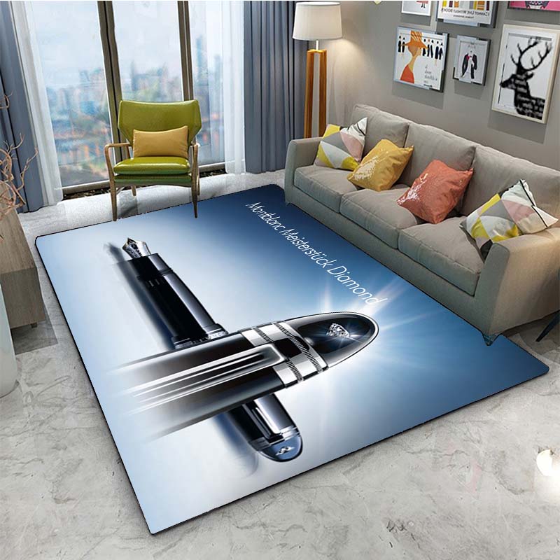 Fashion PEN-M-MONT-B-BLANC NonSlip Rug for Living Room,Bedroom,Playroom,Kitchen,Door Prayer Floor Mat Decor Rug Gift Alfombra