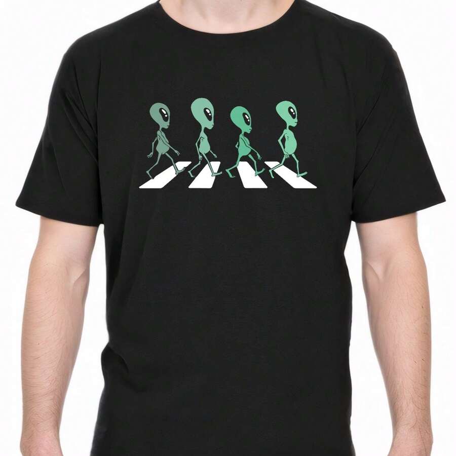 Unisex'S Comfortable T-Shirt With Unique Cartoon Print - Soft