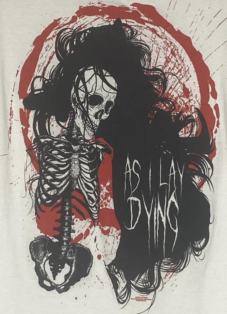 As I Lay Dying Группа Белая Новая Футболка Хлопок Унисекс S-5XL Унисекс Футболка