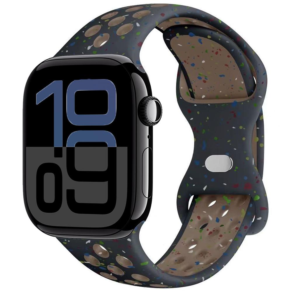 Силиконовый ремешок для Apple Watch 11 10 9 8 7 46 мм 45 мм 42 мм 41 мм Ultra 3/2 49 мм Дышащий браслет для iWatch 6 5 4 SE 44 мм