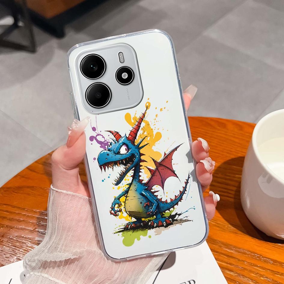 Забавные черные задние крышки для кота для Redmi Note 14 Pro Plus A3 K80 Pro A4 14R новый чехол для телефона эстетический дизайн жидкий силиконовый мягкий корпус для Redmi бампер