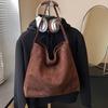 Casual Retro Large-capacity Bag Women's 2025 New Autumn Commuter Versatile Shoulder Bag Suede Tote Bag