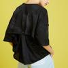 (WMNS) Converse Loose Mesh Breathable Short Sleeve Black Women's 10021458-A02