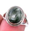 Natural Seraphinite Gemstone 925 Solid Sterling Silver Jewelry Ring Size 6 J0J74
