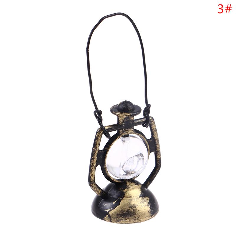 1Pcs 1:12 1:6 Miniature Retro Oil Lamp Lamp Lantern Dollhouse Accessories Toys