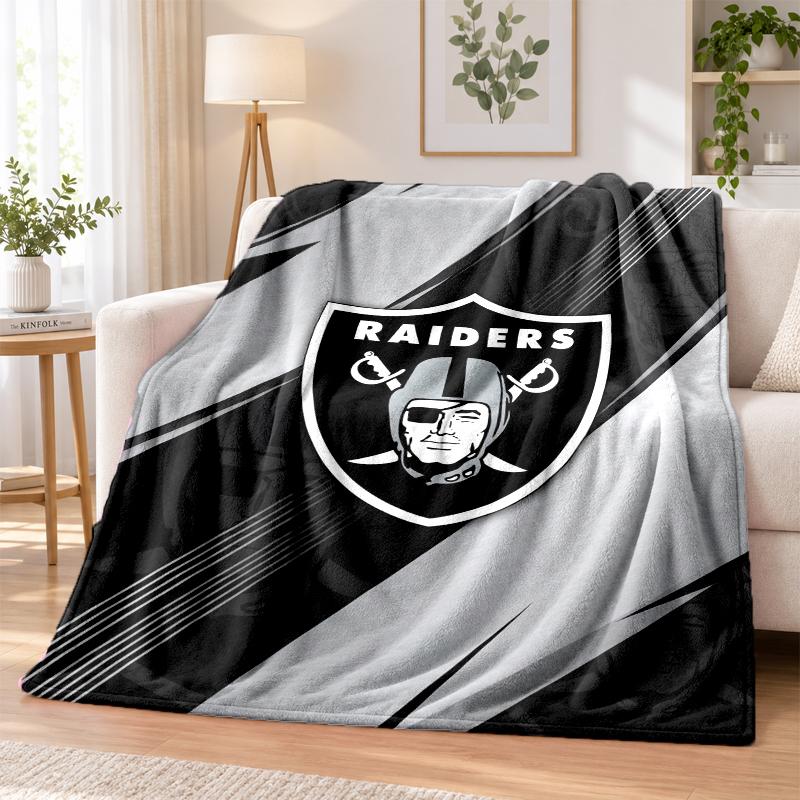Las Vegas Raiders Printed Flannel Blanket Warm Comfort Bed Throw For Indoor Home Decoration