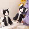 Latest Healing Sitting Black German Cat Dolls Kawaii Stuffed Plush Toy Long Hair Doll Cartoon Anime Cute Kids Birthday Gift Doll