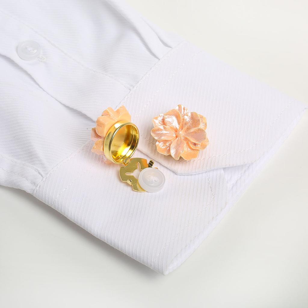 2 шт./компл. Цветы запонки пуговицы крышка на рубашку милый элегантный гардения пуговицы зажим подходит для смокинга рубашка украшение одежды