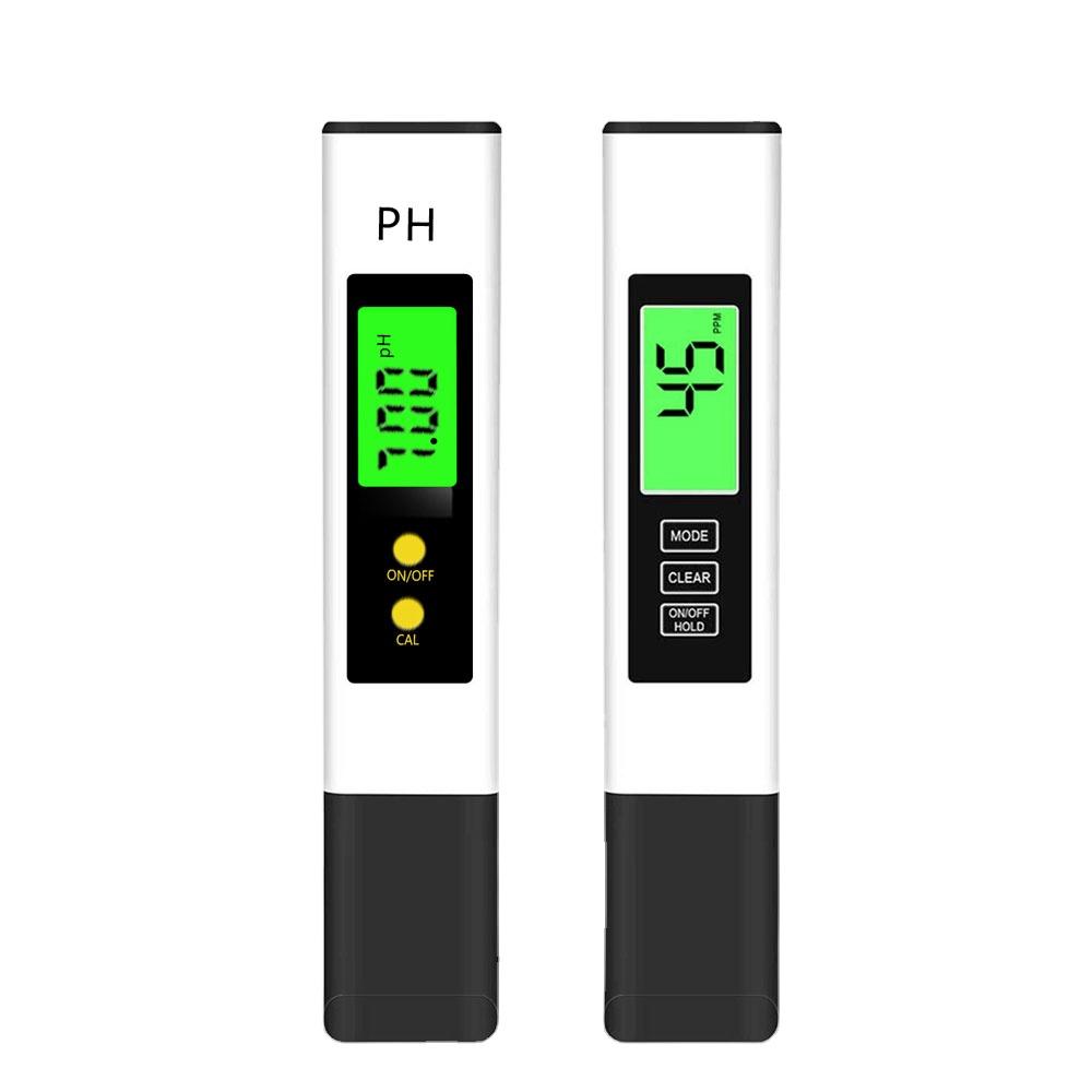 2 шт. TDS-метр цифровой тестер воды цифровой 0,0-14,0 pH-метр тестер 0-9990ppm TDS & EC ЖК-дисплей чистоты воды PPM аквариумный фильтр