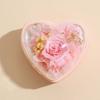 Composite Paper Ring Display Case Acrylic Jewelry Organizer Portable Heart Ring Box  Wedding