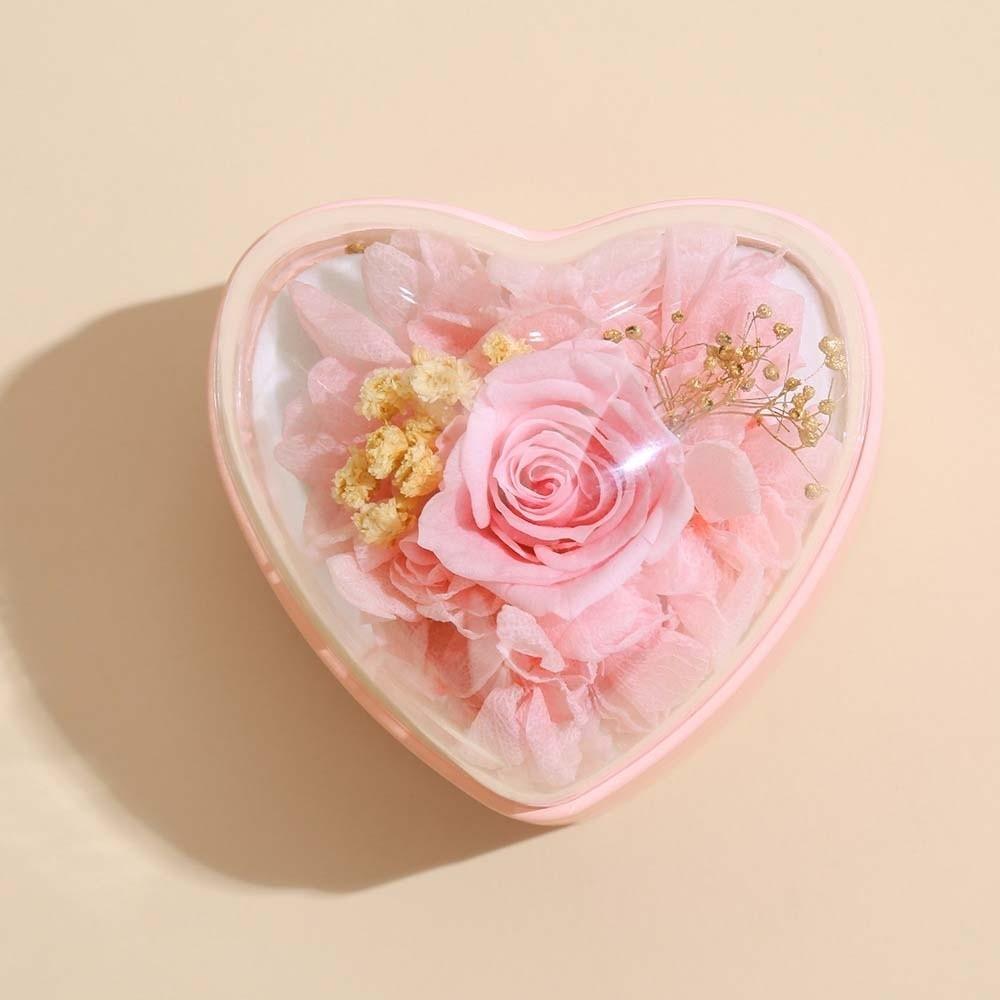 Composite Paper Ring Display Case Acrylic Jewelry Organizer Portable Heart Ring Box  Wedding