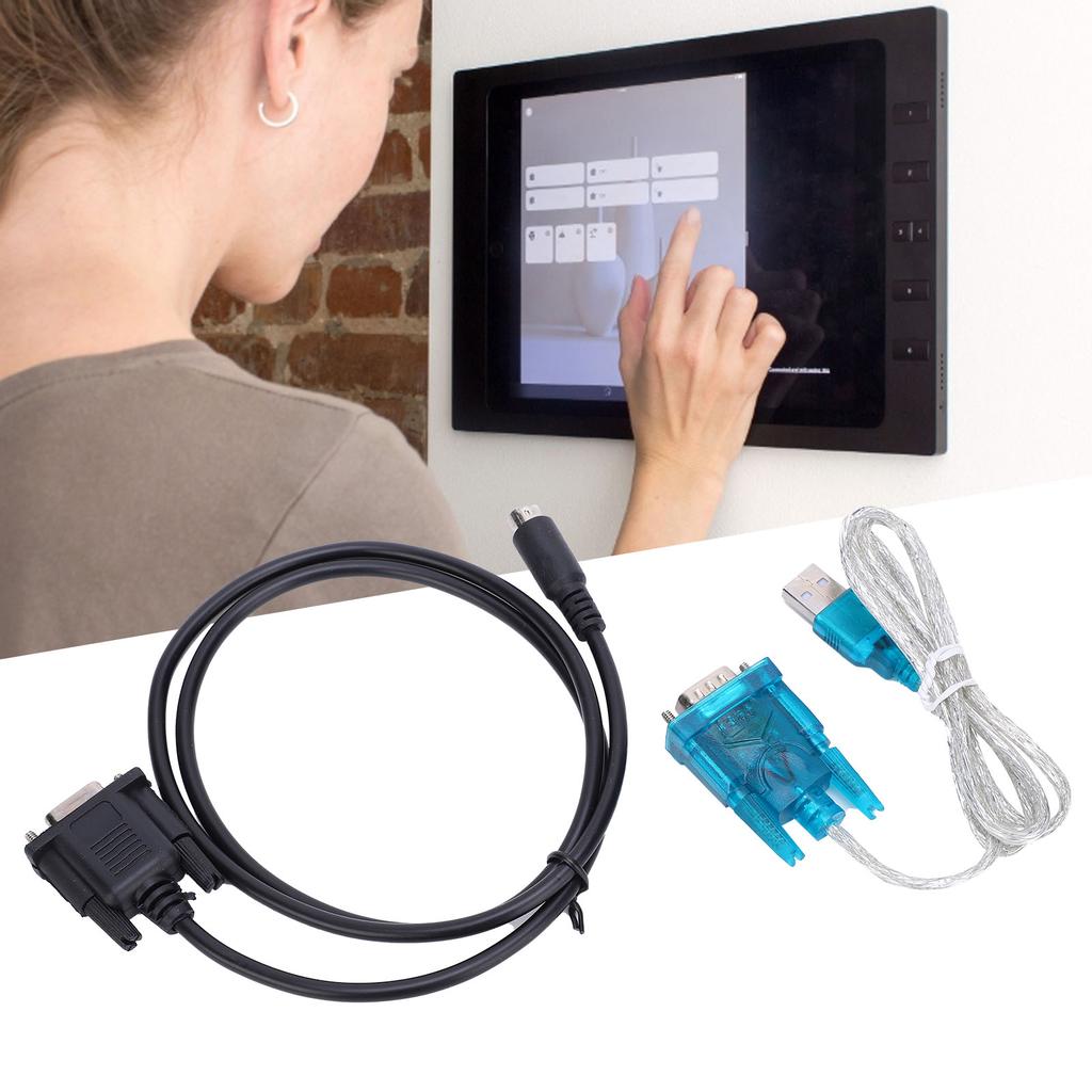 Адаптерная линия USB-232 Кабель PLC Коммуникационный провод MD8 Круглый порт Выделенный черный