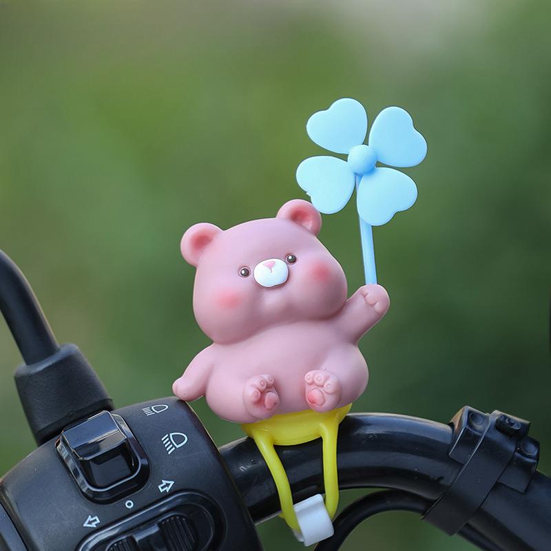 Car OrnamentsCute Cartoon Dolls, Windmills Electric Bikes Bicycles Summer Car Decorations Car Accessories