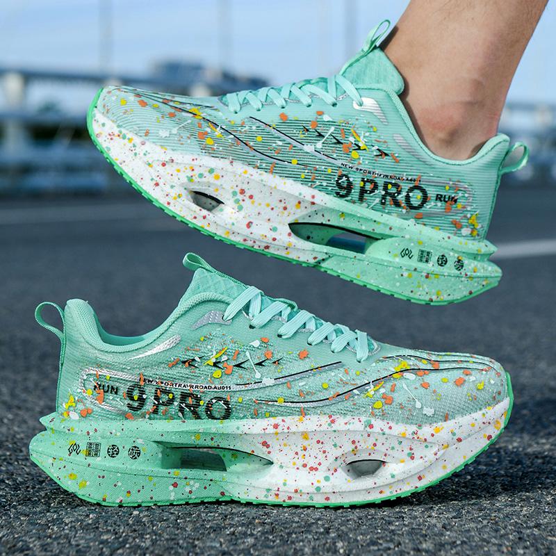 Мужские кроссовки с амортизацией Cool Glow in the Dark, на шнуровке, легкие, противоскользящие, для бега. Женские осенние спортивные кроссовки