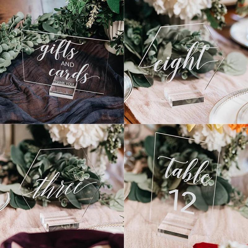 3 шт. держатель для карточек, прозрачный поднос, офисный стол, подставка для номера, домашний декор, дисплей для карточек, свадебная вечеринка, акриловые подставки