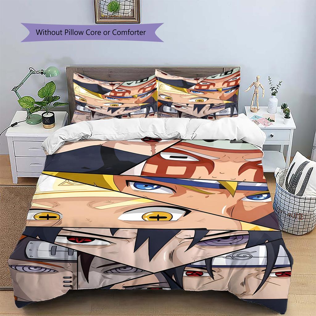 Мультяшный Узор Комплект Постельного Белья Одеяло Пододеяльник Наволочка Домашний Декор Подарок на День Рождения (1 пододеяльник + 2 наволочки, без наполнителя)