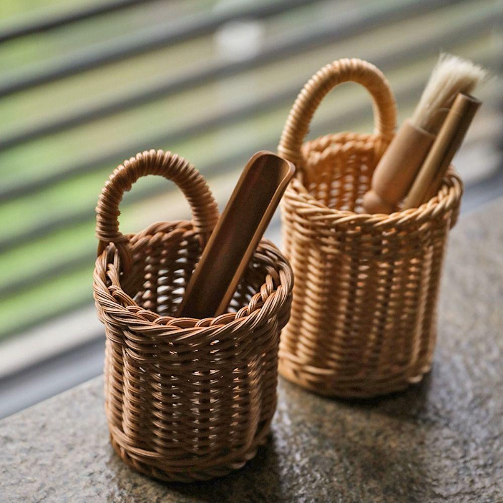 Portable Storage Basket Small Sundries Organizer High Quality Wall Hanging Basket Kitchen