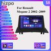 Система 7862 2din Android Autoradio для Renault Megane 2 2002-2009 Автомобильный радиоприемник Мультимедийный видеоплеер Интеллектуальный экран GPS-навигация Головное устройство Carplay 4G