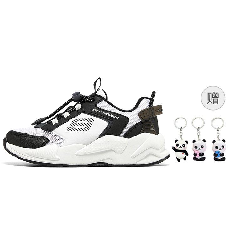 Skechers Ультра-всплеск Синтетическая кожа Низкие Детские Беговые Кроссовки Белый Черный 405256L-WBK
