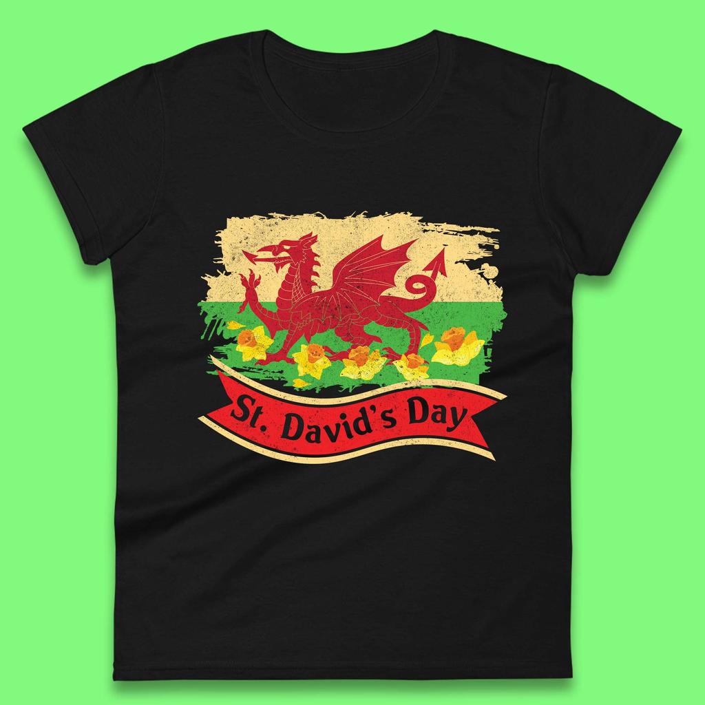 St. David's Day Womens T-Shirt Mens Tops Tees Unisex