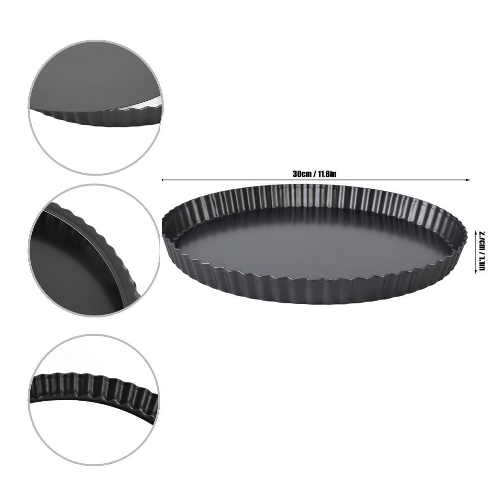Removable Bottom Quiche Pan Carbon Steel Pie Pan Durable Tart Pan  Easter Pie