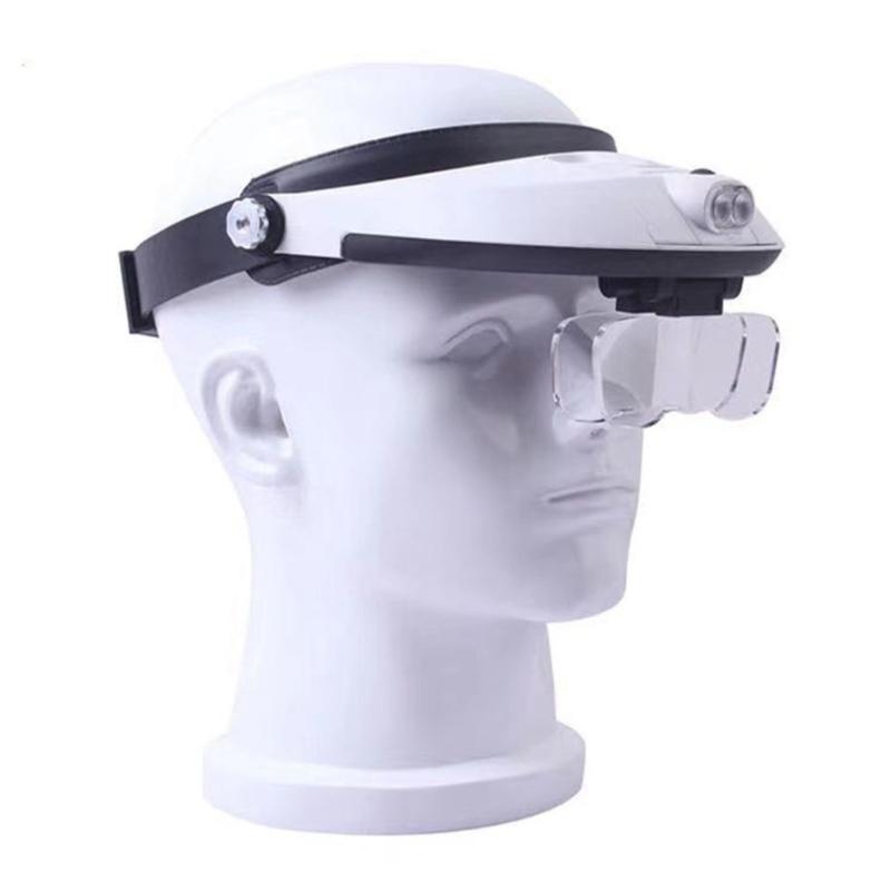 Hands Release LED Headlamps Magnifier for Beekeeping High Clear Lens for Insect Observation and Queen Rearing