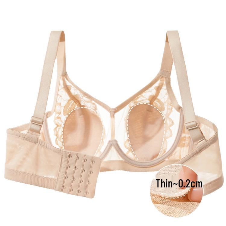 Ультратонкий кружевной бюстгальтер-минимайзер - Мягкая косточка, Формирующая поддержка