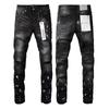 Mens Slim Fit Jeans Streetwear Distressed Embroidered Denim Pants Youth