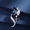 High-End Crystal Tulip Brooch Female Personality Brooch Atmospheric Fashion Anti-Light Pin