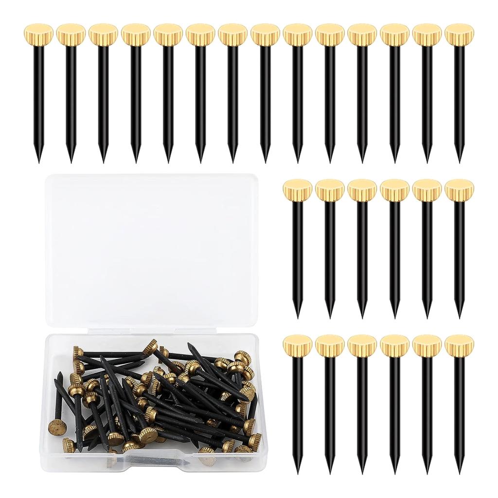 Upgraded Picture Frame Nails Pack of 50 Versatile Half-round Head Nails Picture Frame Tack Suitable for Various Surfaces