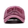 Washed Cotton NEWYORK CITY Baseball Caps for Men Women Vintage Dad Hat Outdoor Sports Cap