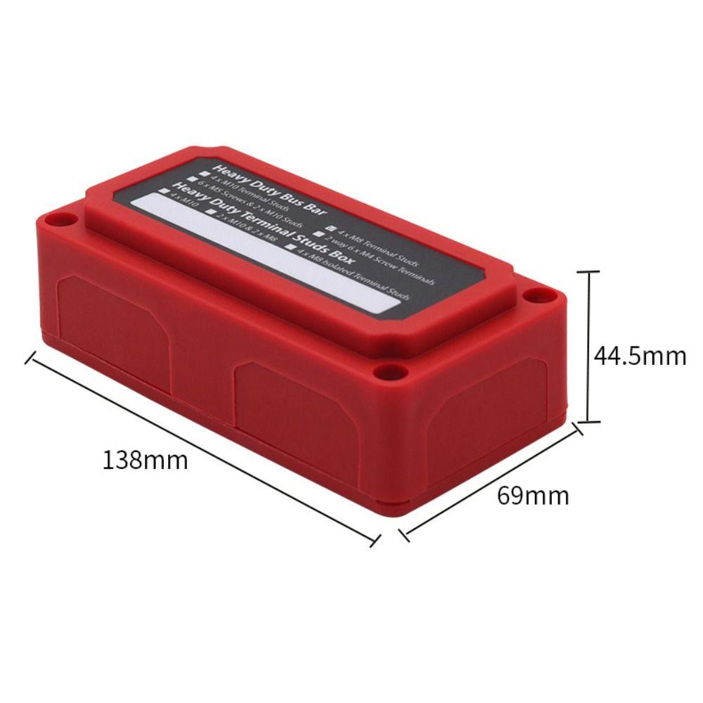 48V Busbar Box Black Red RV Busbar Box High Quality Power Distributor For Vans, RVs, Yachts, Etc.