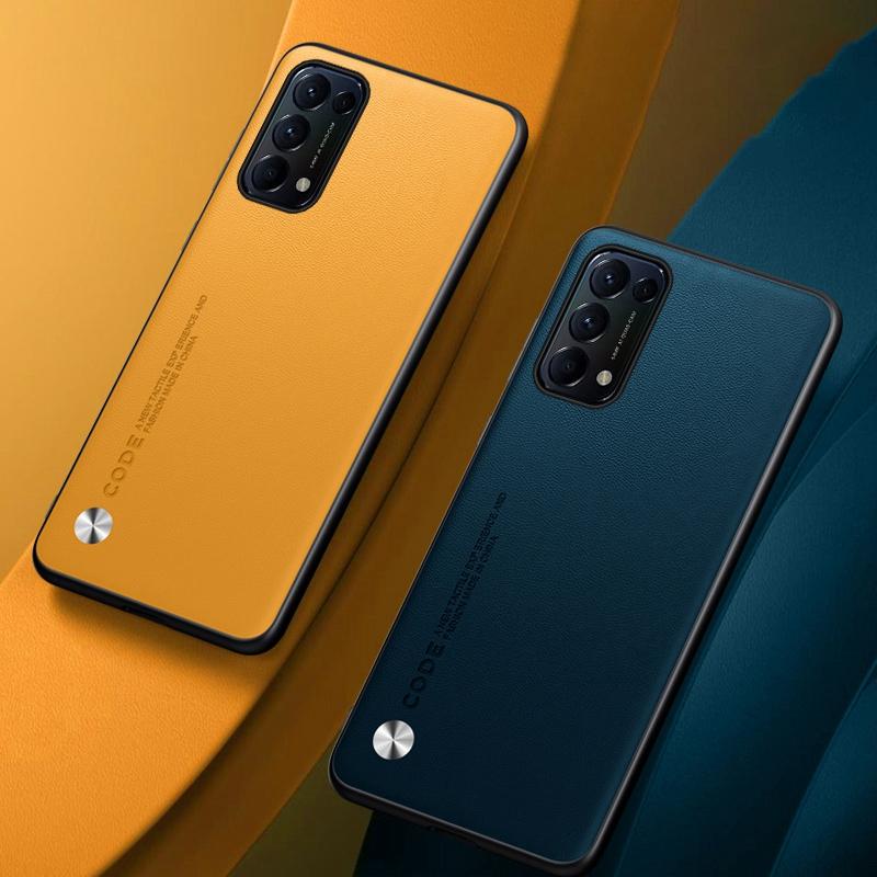 Роскошный чехол из искусственной кожи для OPPO Reno 5 5G Reno5 4G Задняя крышка Матовая силиконовая защита Чехол для телефона для OPPO Find X3 Lite X3Lite