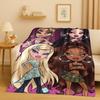 3D Cartoon Bratz Doll Girl Flannel Blanket,Ultra Soft Warm Plush Throw for Home Bedroom Bed Sofa Cover Office Gift Kids Picnic