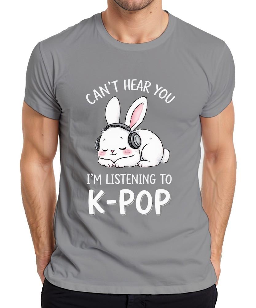 Im Listening To KPop Bunny Headphones Kawaii Korea Fan Gift Unisexs TShirt