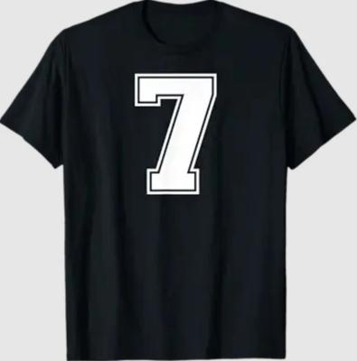 7 Семерка Командный Спорт Графическая Varsity Совместная Футболка