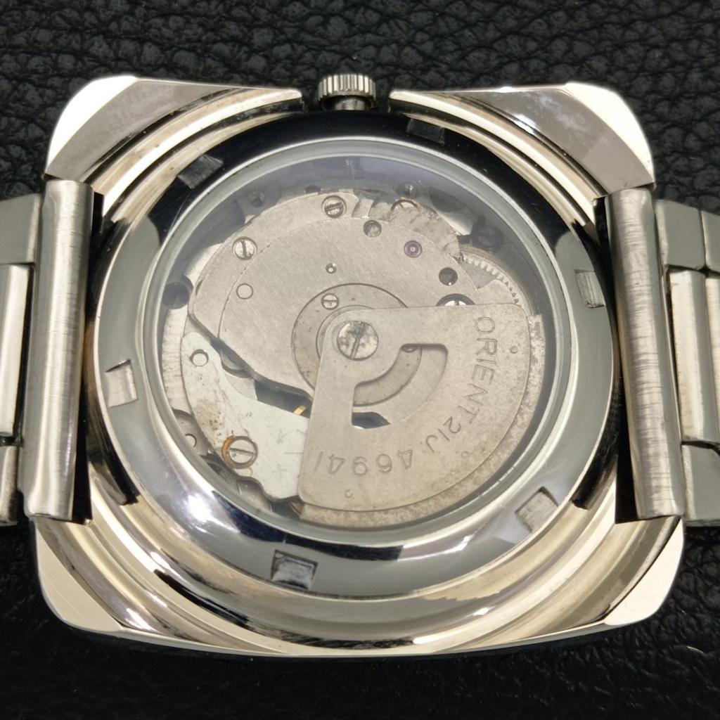 USED ORIENT AUTOMATIC 46941 JAPAN MENS VINTAGE PEACH COLOR DIAL WATCH A702210-5 R123-a702210