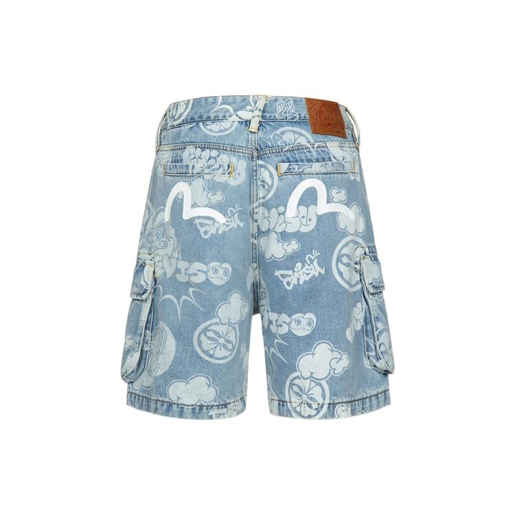 EVISU Denim Shorts Men's Denim Blue 2ESHTM3DS129FFCT