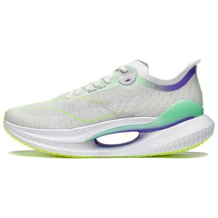 Li Ning Absolute Shadow 2 Essential Comfortable Minimalist Shock Absorption Non-Slip Low-Top Running Shoes Men Sneakers White Green ARRT005-1